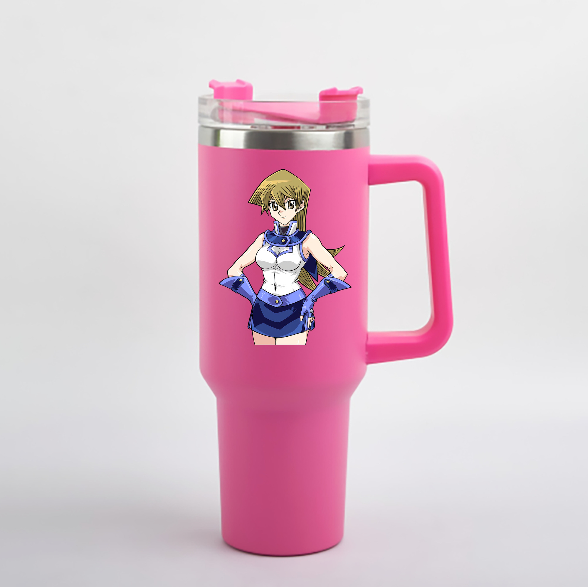 （画像用） 遊☆戯☆王 Yu-Gi-Oh! 1200mL車用タンブラー - クリスタルステッカー（プラスチックストロー付き）